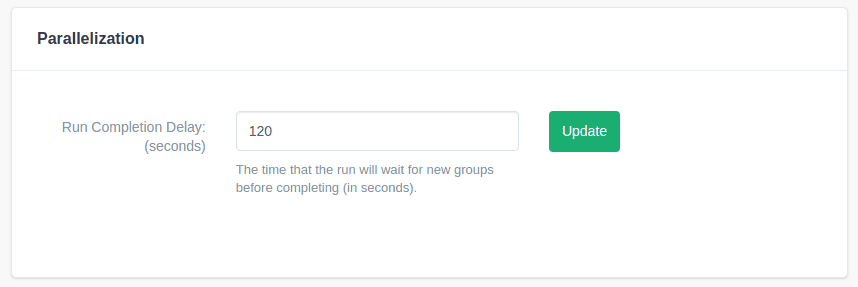 'Cypress testing: Running tests in parallel, photo 6 Set this time into &quot Parallelization&quot section