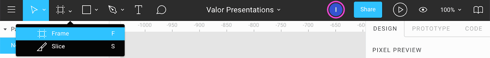 'Figma as a presentation tool: Unifying templates, photo 4 Step #2. Putting the slide template inside