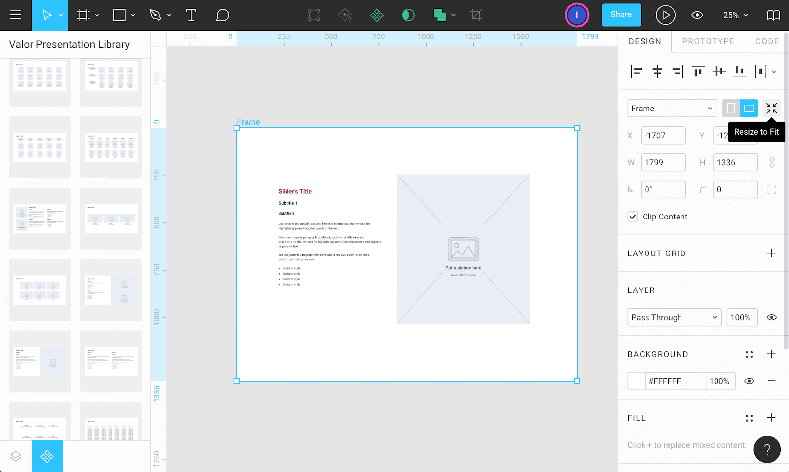 'Figma as a presentation tool: Unifying templates, photo 6 Step #4 Make a slide