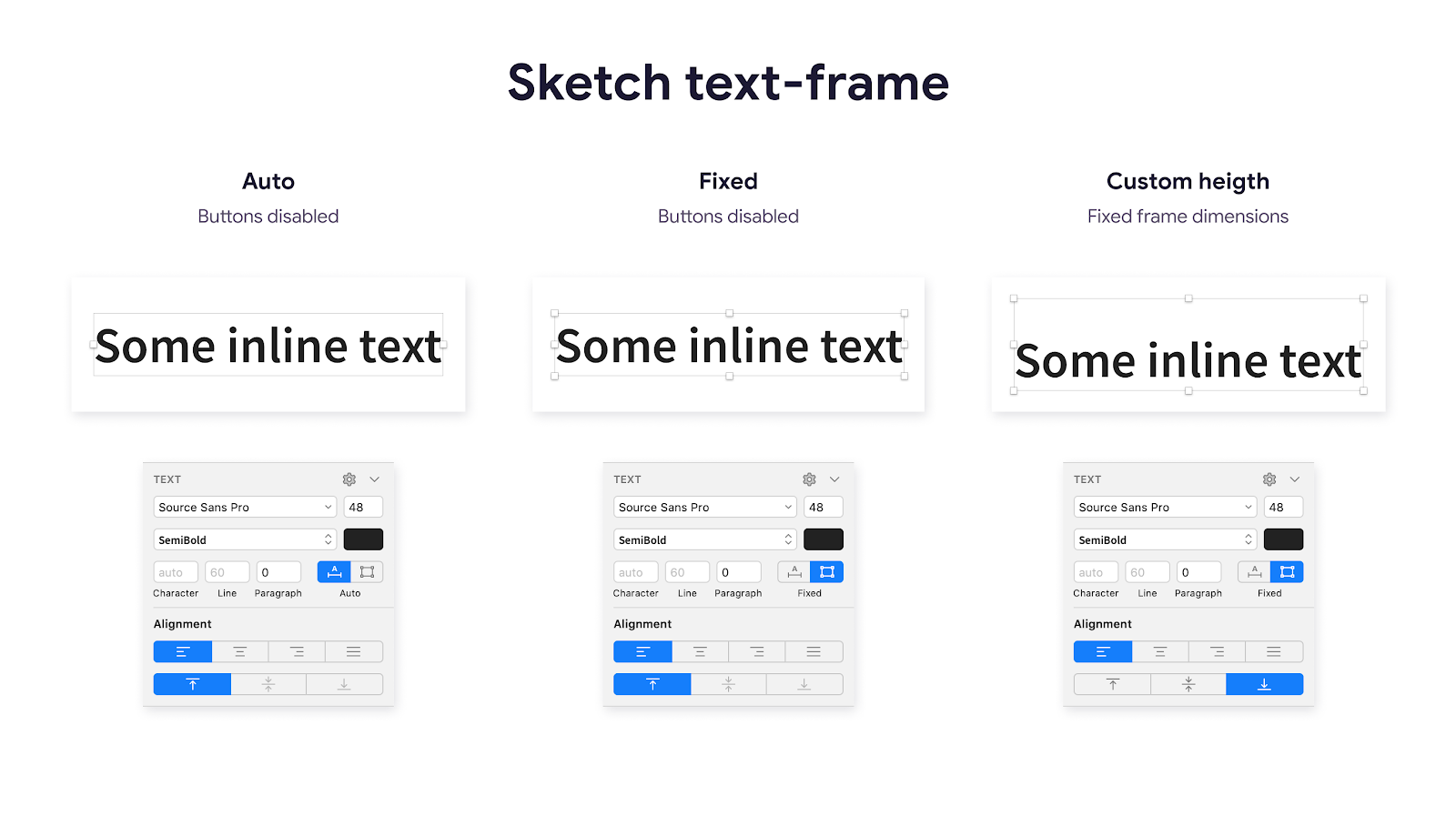 Sketch text-frame