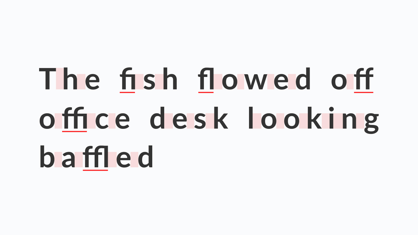 Removing font Ligature